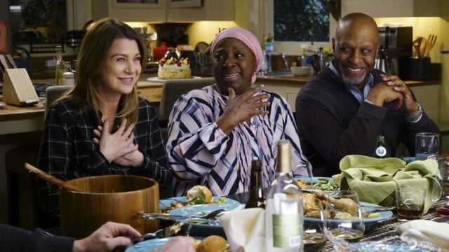 Grey's Anatomy 13x18 Cena di famiglia da Meredith e Maggie (FOTO)