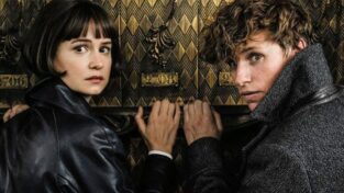 Animali Fantastici 2 Newt Scamander da giovane insieme al Silente di Jude Law