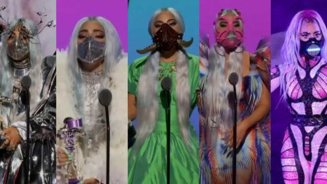 mascherine lady gaga vma 2020