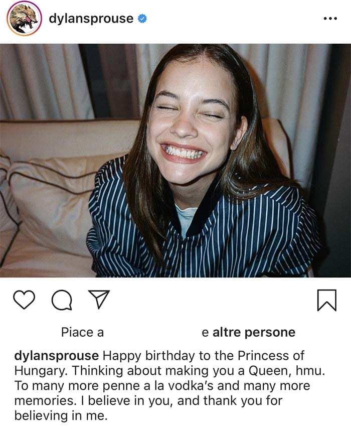 Il Divertente Messaggio Di Auguri Di Dylan Sprouse A Barbara Palvin