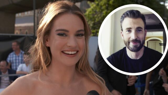 lily james chris evans sorriso intervista