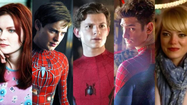 spider-man 3 tom holland tobey maguire kirsten dunst andrew garfield emma stone