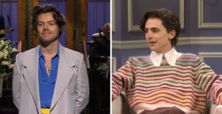 Timothée Chalamet imita Harry Styles abito asta