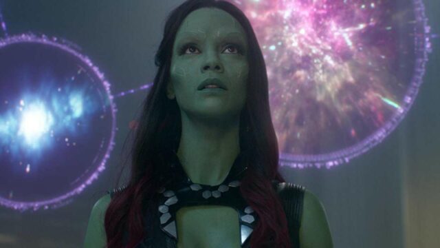 gamora i guardiani della galassia pelle blu