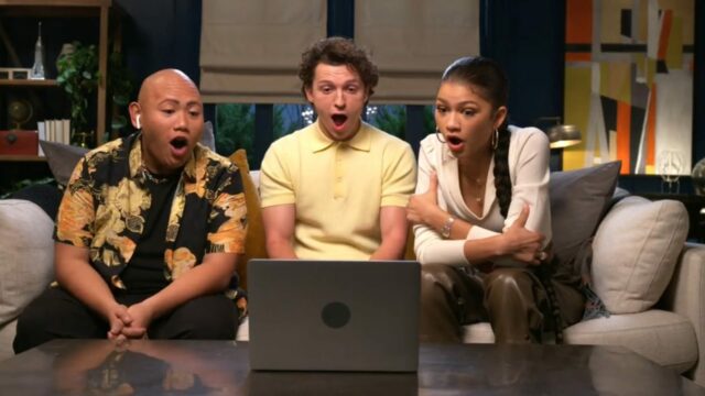 tom holland zendaya jacob batalon reazione trailer spider-man no way home