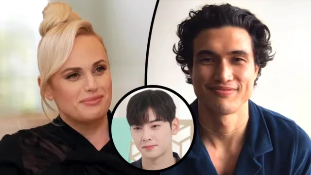 Cha Eun Woo in K-Pop Lost in America con Rebel Wilson charles melton