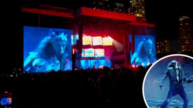 metallica scena eddie stranger things concerto