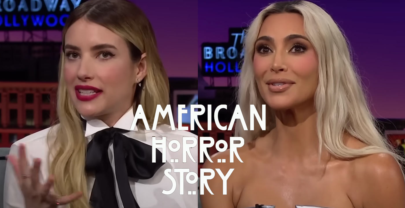 Emma Roberts and Kim Kardashian in American Horror Story 12