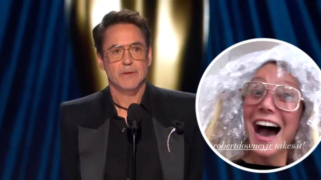 Gwyneth Paltrow festeggia Oscar Robert Downey Jr