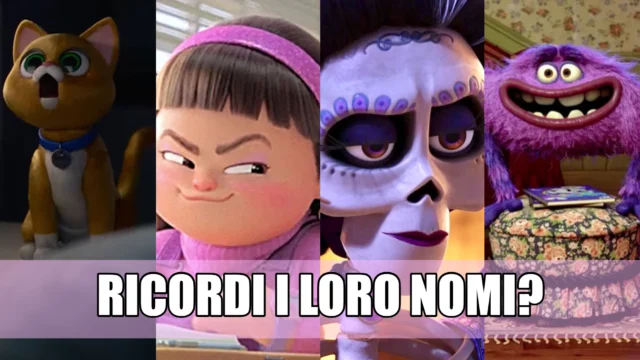 nomi personaggi pixar quiz