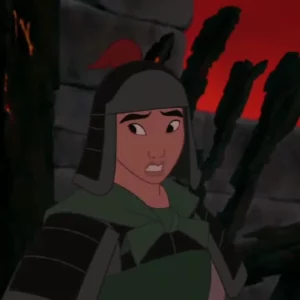 Mulan vede il villaggio distrutto