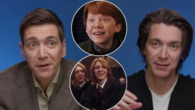 fratelli weasley scherzo rupert grint set harry potter