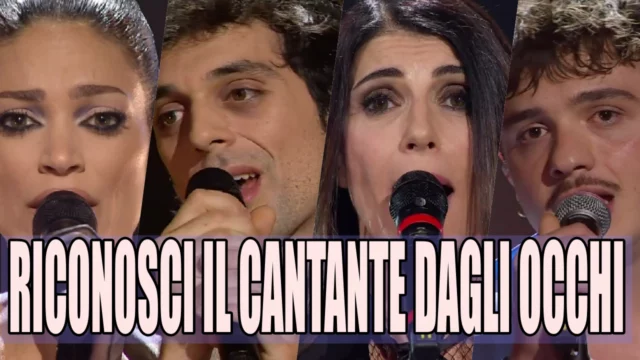 riconosci cantante occhi sanremo 2025 quizcollage